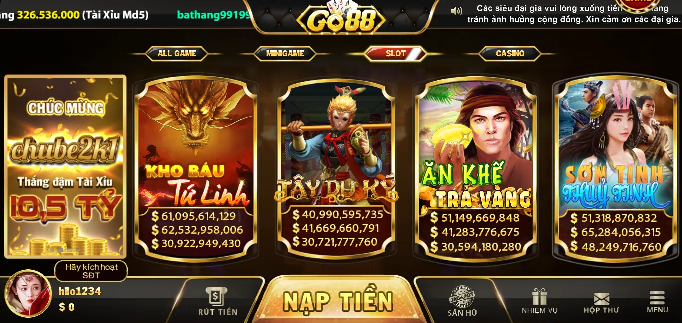 Trang chủ game slot nổ hũ Go 88