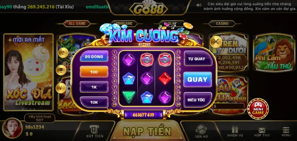 Giới thiệu chi tiết về các game có trong sảnh game Mini tại Go88 đổi thưởng