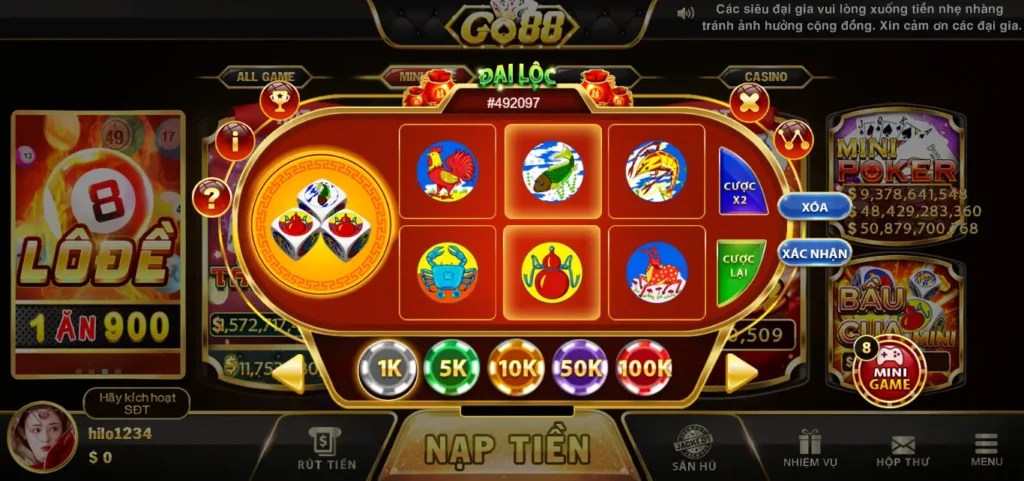 Giới thiệu chi tiết về các game có trong sảnh game Mini tại Go88 đổi thưởng