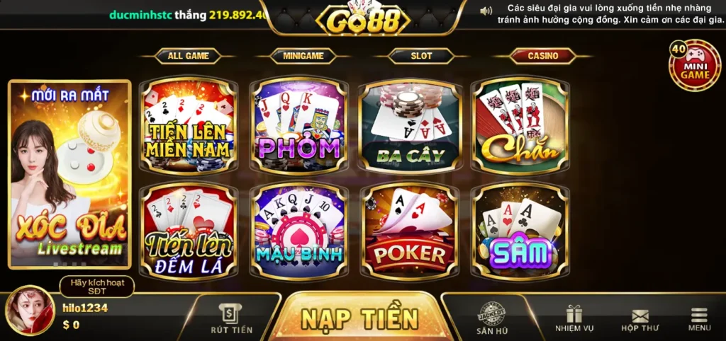 Chi tiết cách chơi của game bài dân gian Phỏm tại Go88 online