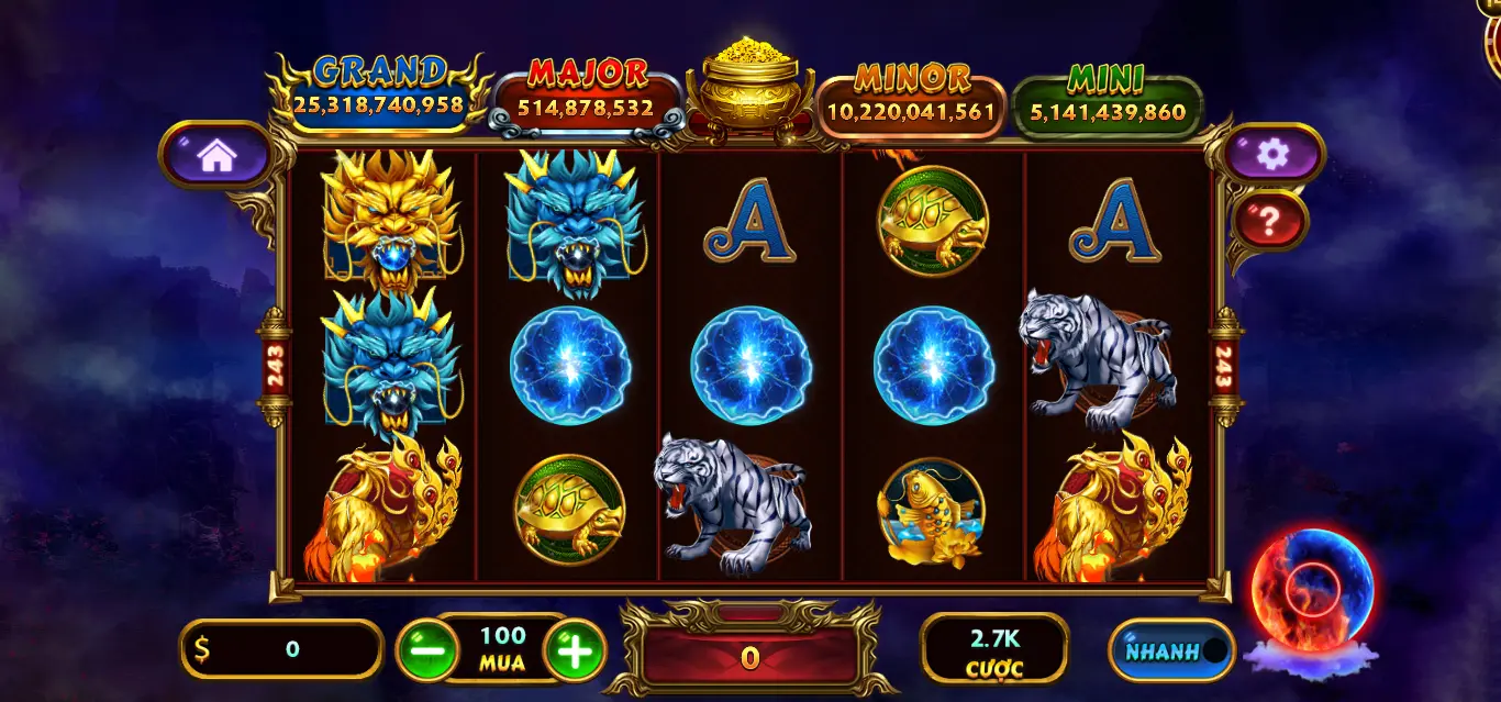 Kho báu ngũ linh - Slot game có giao diện đẳng cấp hàng đầu nhà game Go88