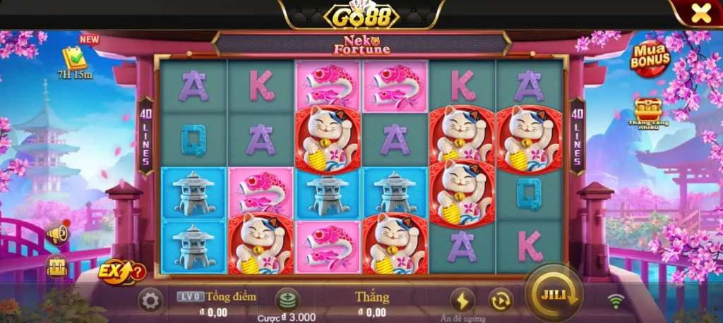 Mèo thần tài - Game slot mới nhất tại kho game Go88 online đổi thưởng